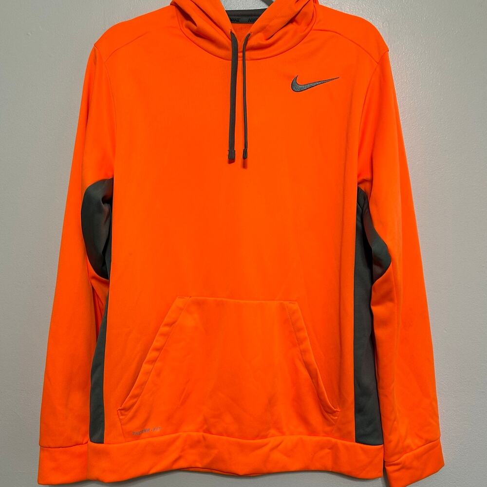 Nike Therma-FIT Men's Medium Orange Performance Hoodie